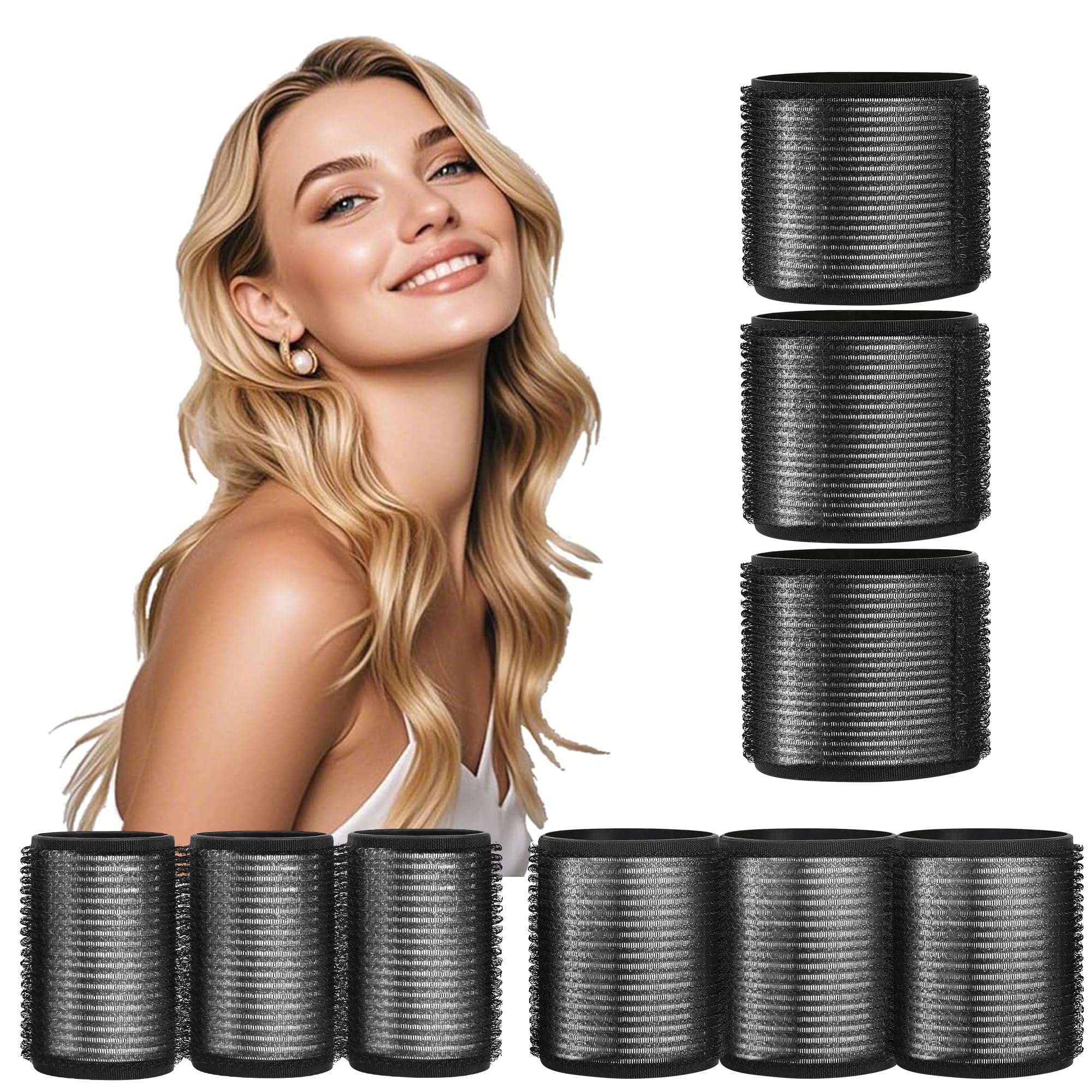 Amazon.com : HYOUJIN 9pc Self-Grip Ceramic Ionic Thermal Hair